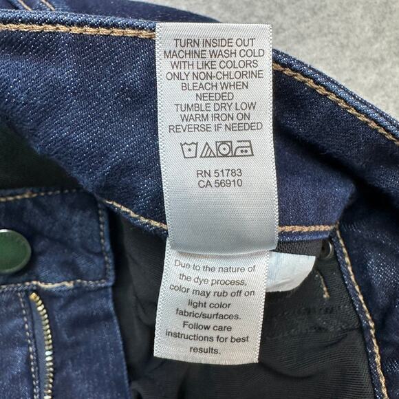 EVERflex Jeans High-Rise Skinny WMNS 20w Short Blue Dark Wash Denim Plus Cotton - Picture 5 of 9